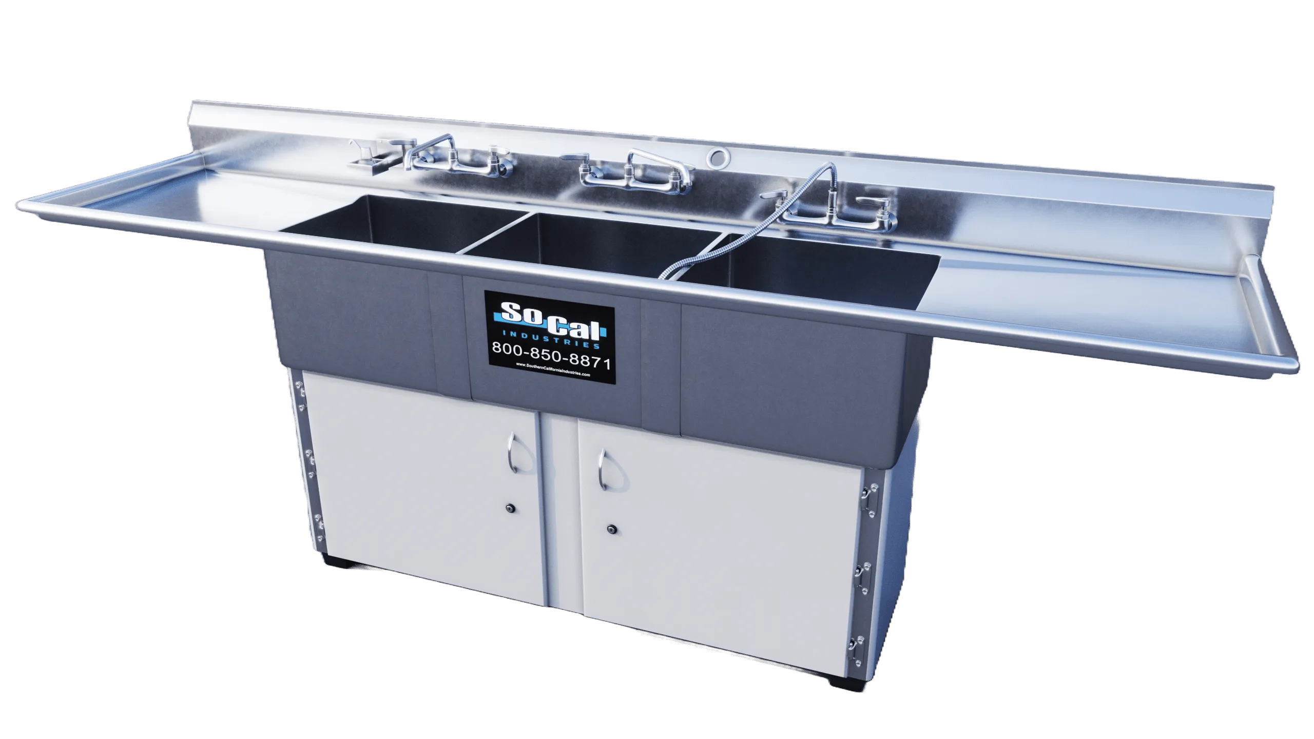 3-Compartment Hot/Cold Sink