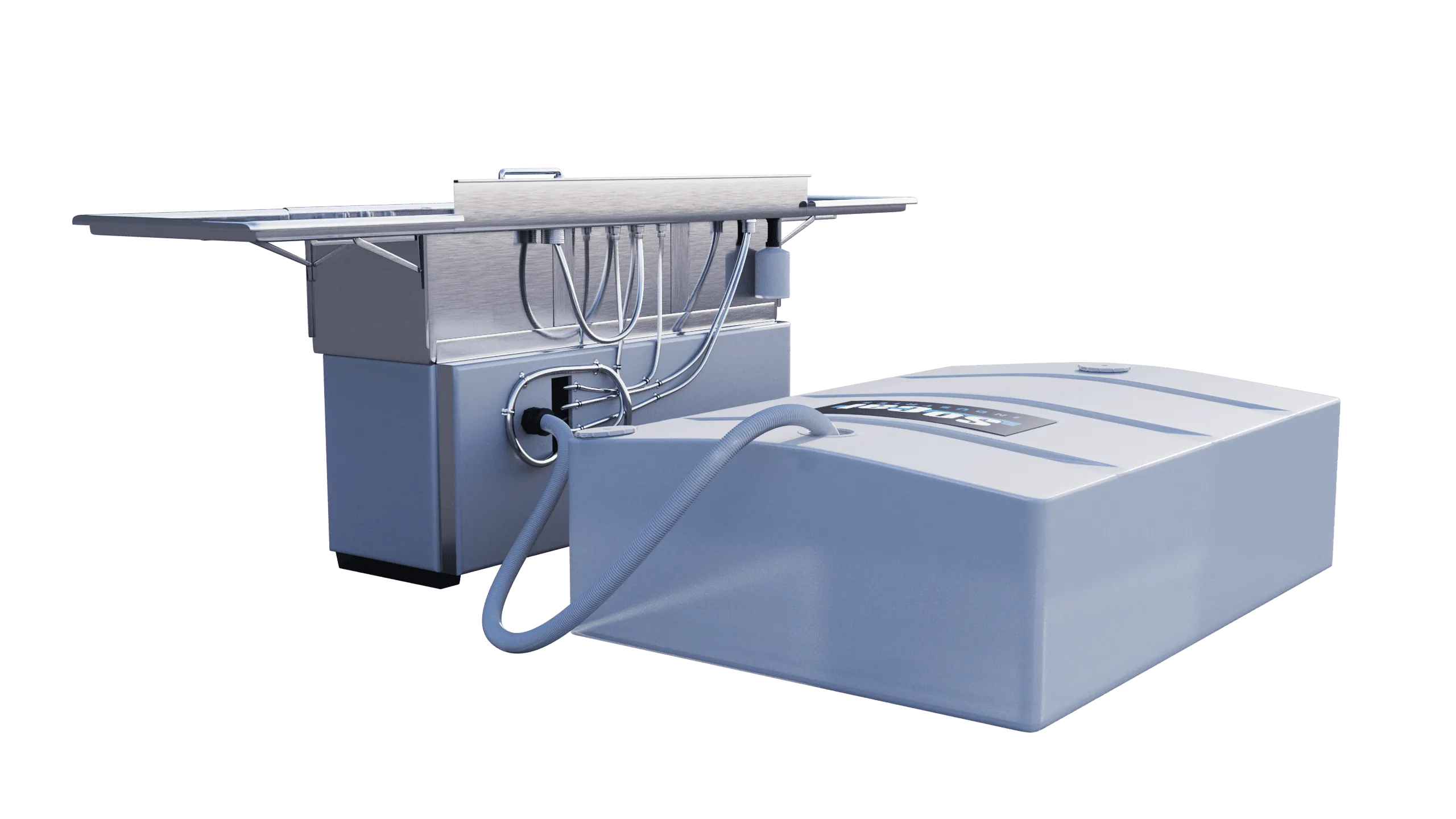 3-Compartment Hot/Cold Sink - Side View