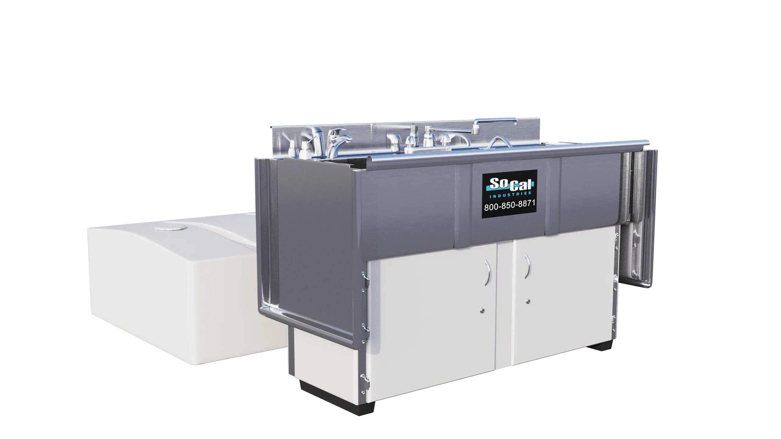 3-Compartment Hot/Cold Sink - Interior